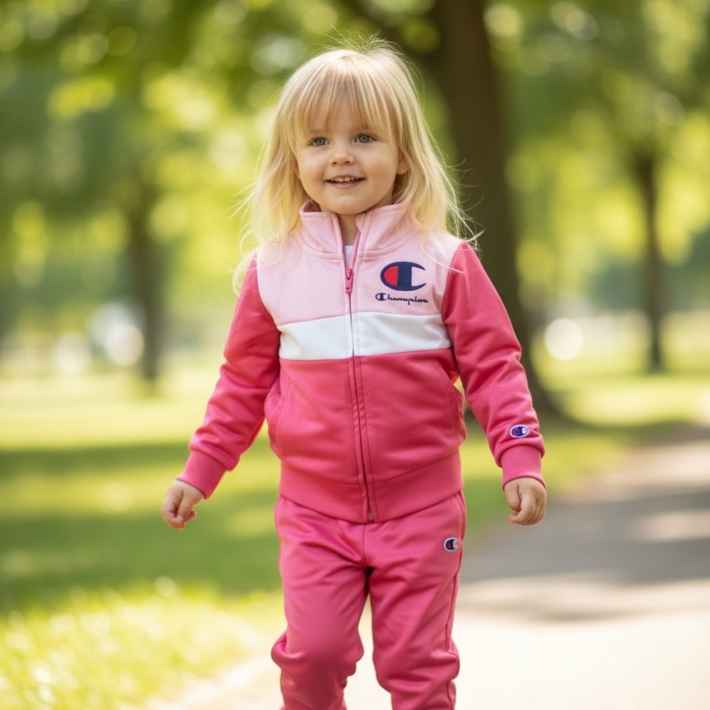 Champion Girls' Pink Colorblock Track Set size 5T T-shirt jacket pants